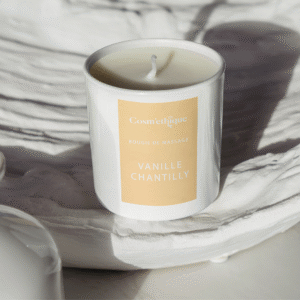 Bougie de massage dans un pot en verre