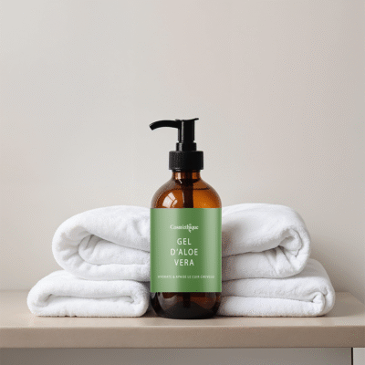 Gel aloe vera dans une bouteille