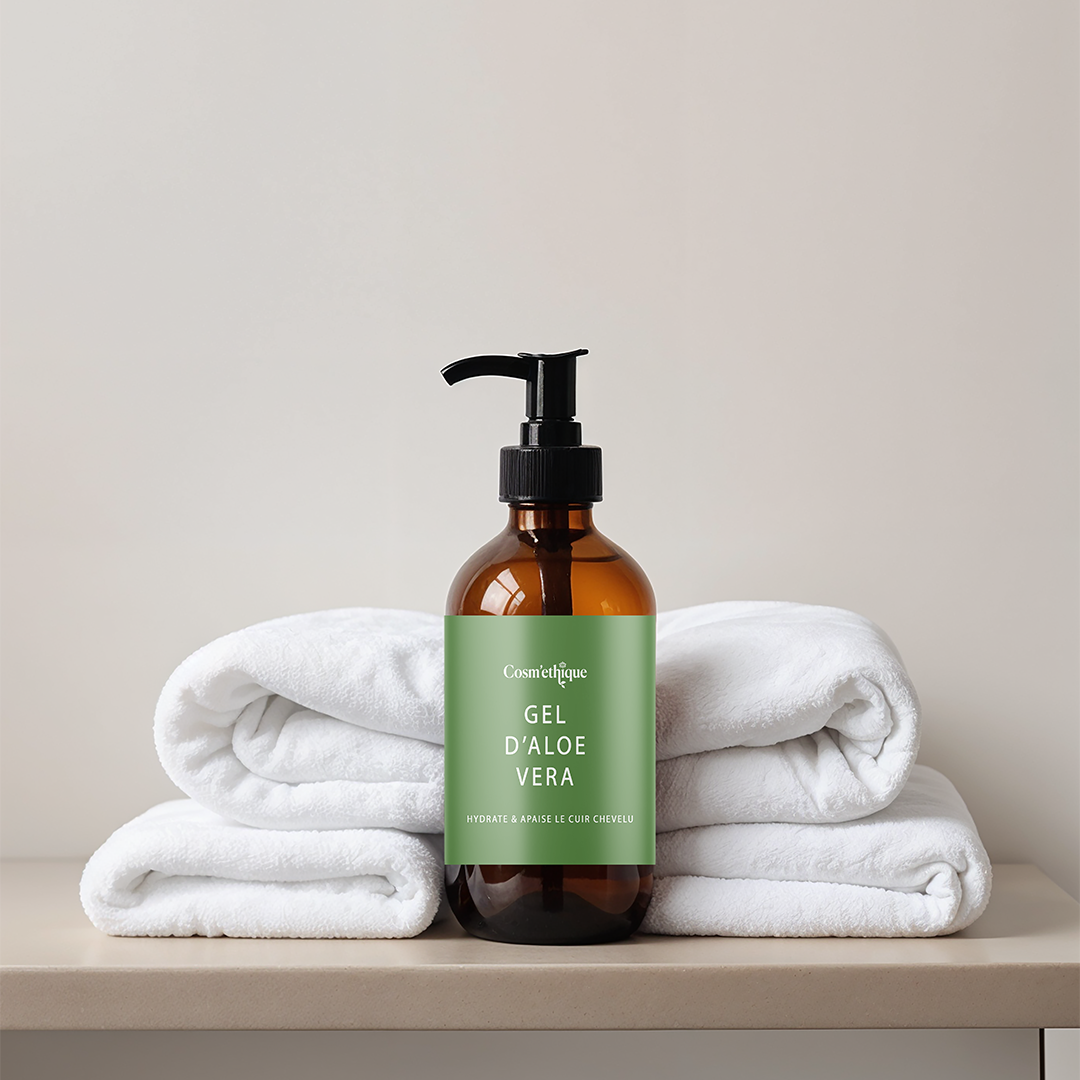 Gel aloe vera dans une bouteille